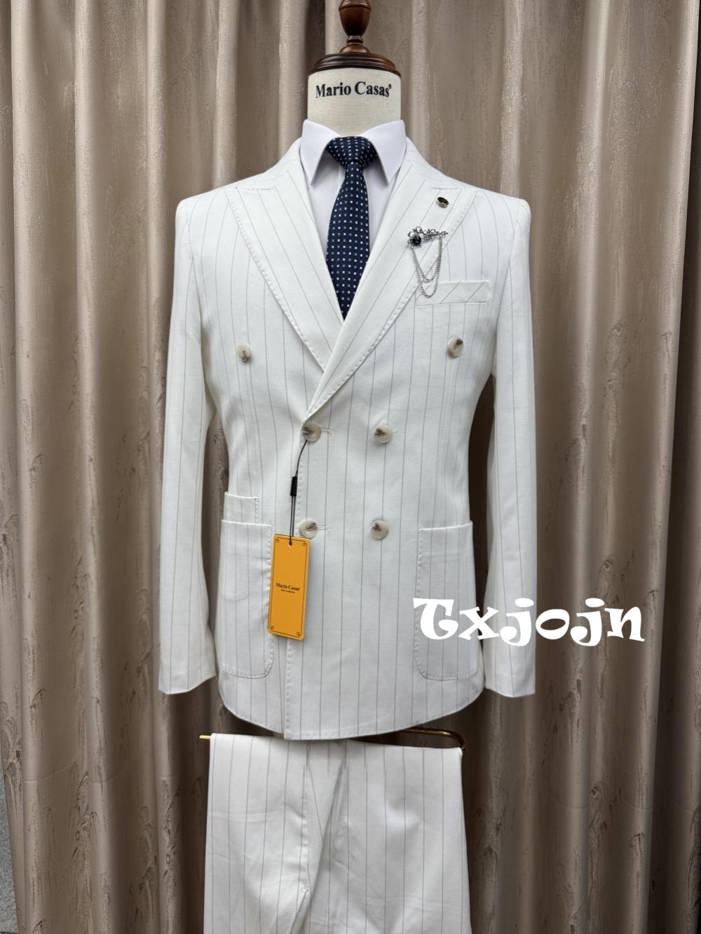 Men Formal Wear For Wedding - 2026 New Striped Suit Set 2