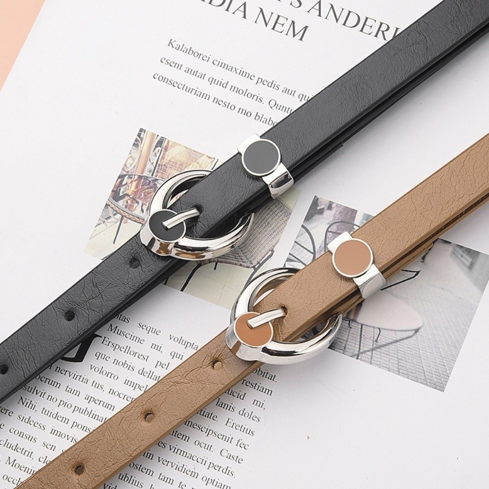 Formal Belt Leather Thin - Fashion Alloy Pin Buckle Thin Waist
