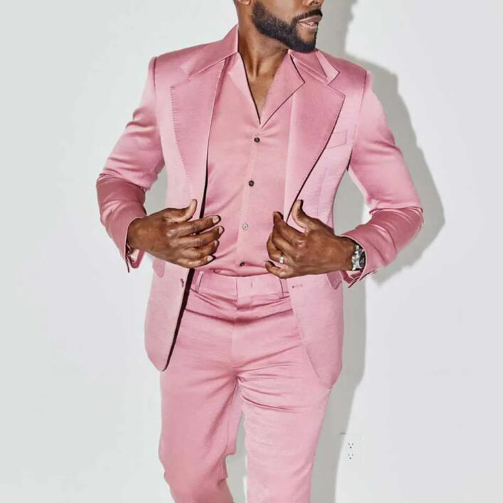 Classic Pink Wedding Tuxedos 2 - огляд і ціна Men Formal Wear Pink