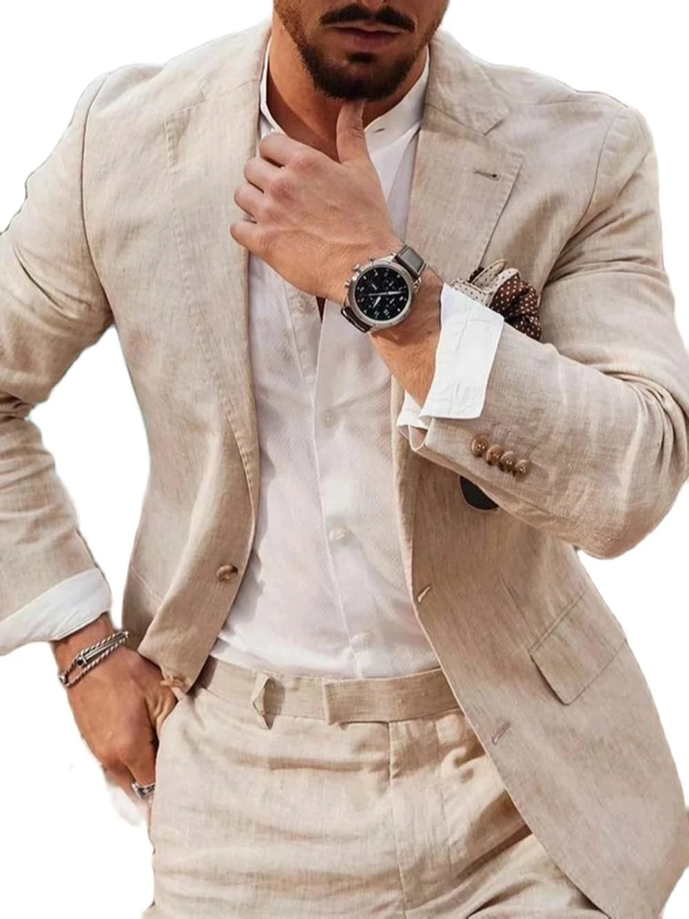 Summer Beach Business Linen Me - огляд і ціна Men Formal Wear Summer