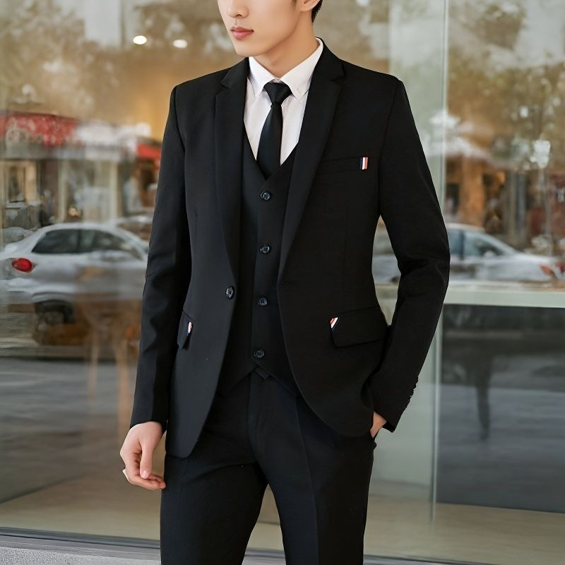 Men's 2 Piece Slim Fit Suit Ko - огляд і ціна Korean Men Formal Wear