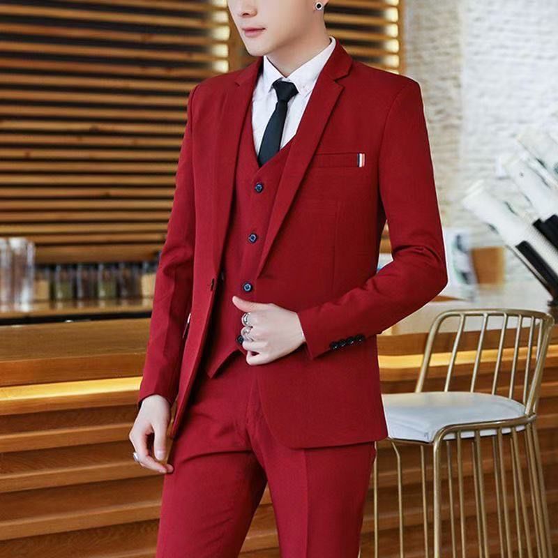 Men's 2 Piece Slim Fit Suit Ko - огляд і ціна Korean Men Formal Wear