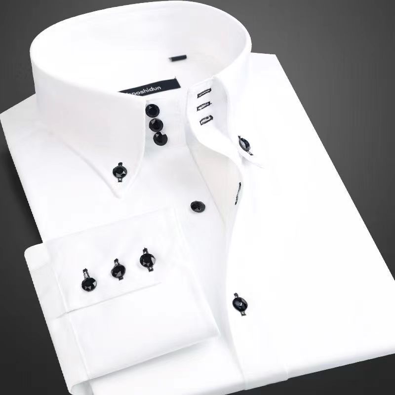Dress Shirt for Men Button-dow - огляд і ціна Korean Men Formal Wear