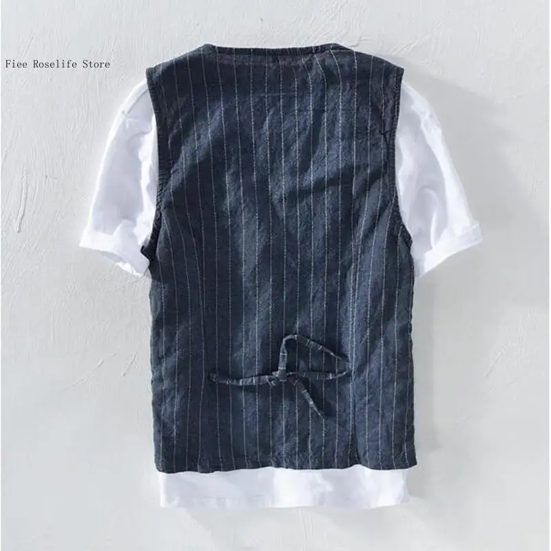 British Casual Linen Vest for  - огляд і ціна Men Formal Wear Summer