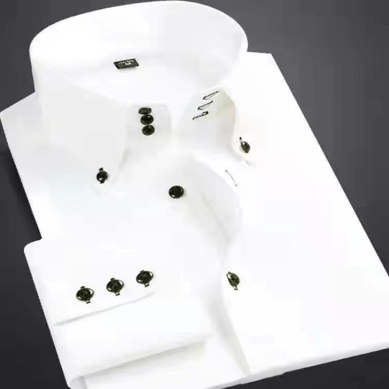 Men Designer Dress Shirt Butto - огляд і ціна Korean Men Formal Wear