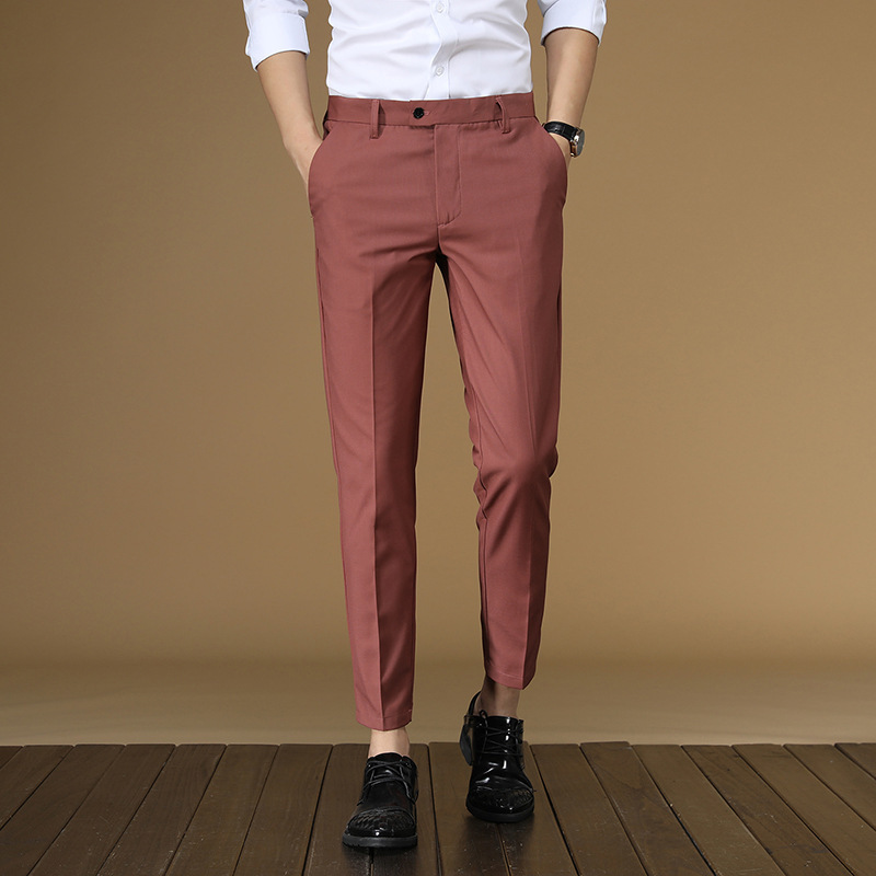 Summer Suit Pants Men Red Blac - огляд і ціна Men Formal Wear Summer