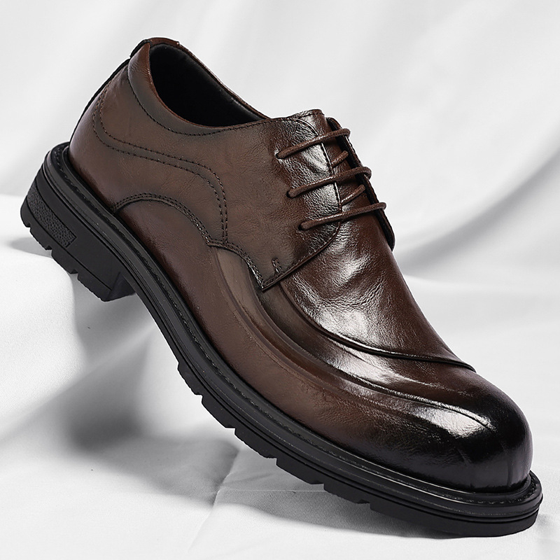 Brown Burnished Genuine Leathe - огляд і ціна Men Formal Wear For Wedding