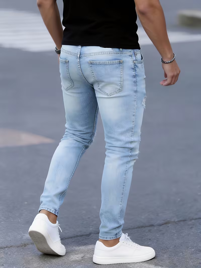 Men'S Slim Fit Stretch Ripped  - огляд і ціна Men Formal Wear With Jeans