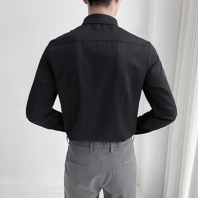 Luxury Men Wedding Party Shirt - огляд і ціна Korean Men Formal Wear
