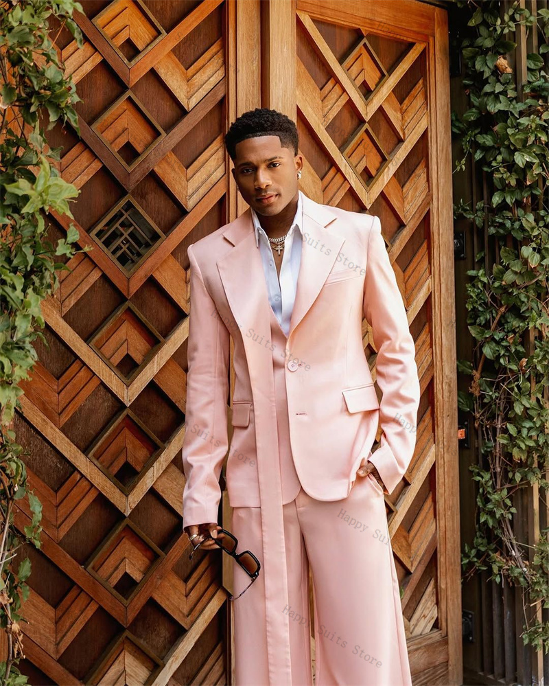 Pink Men Suit Set 2 Piece Blaz - огляд і ціна Men Formal Wear Pink