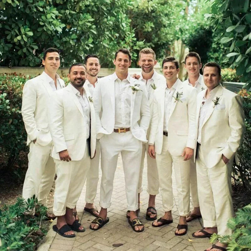 Linen Wedding Tuxedo For Men S - огляд і ціна Men Formal Wear Summer