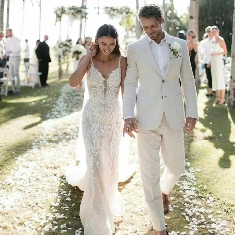 Linen Wedding Tuxedo For Men S - огляд і ціна Men Formal Wear Summer