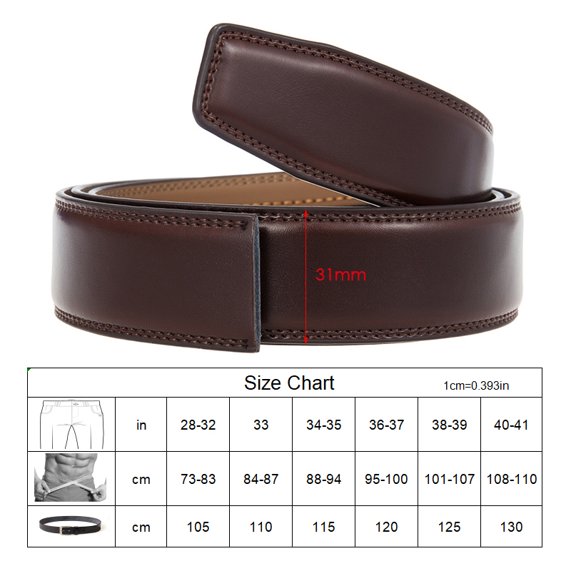 VATLTY Official Genuine Men's  - огляд і ціна Formal Belt Leather Thin