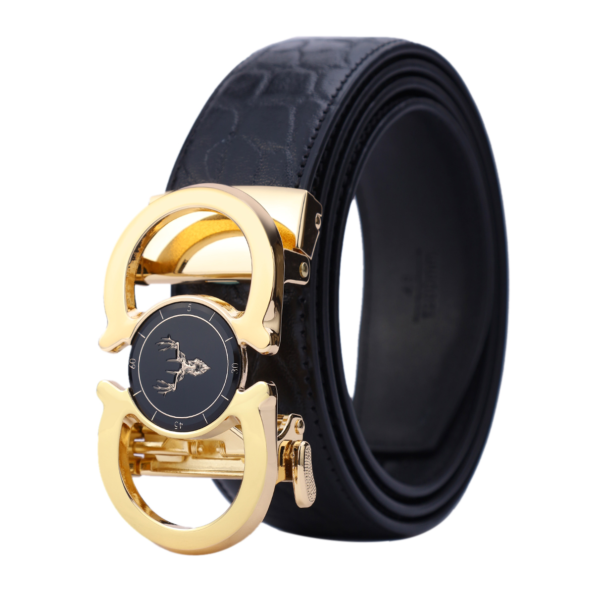 Men's Automatic Buckle Belt -  - огляд і ціна Men Formal Wear With Jeans