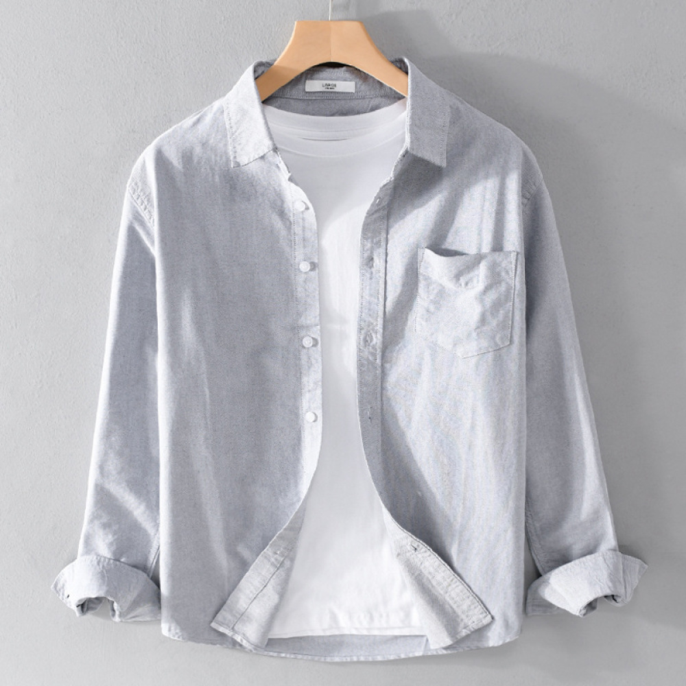 Fashion Mens Long Sleeve Shirt - огляд і ціна Korean Men Formal Wear