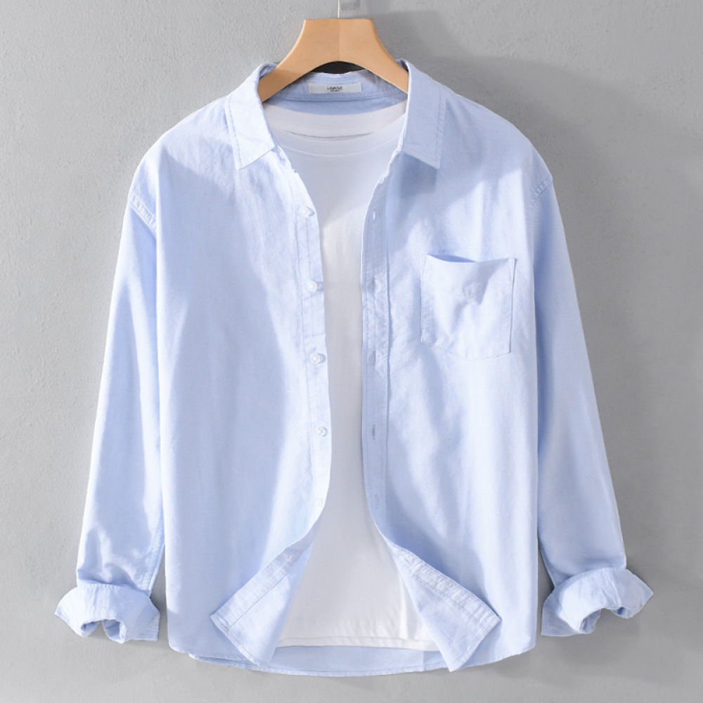 Fashion Mens Long Sleeve Shirt - огляд і ціна Korean Men Formal Wear