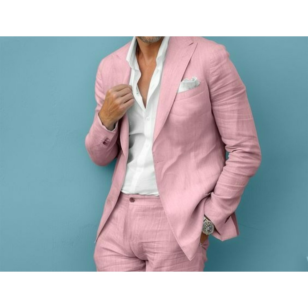 Linen Wedding Men Suits Slim F - огляд і ціна Men Formal Wear Summer