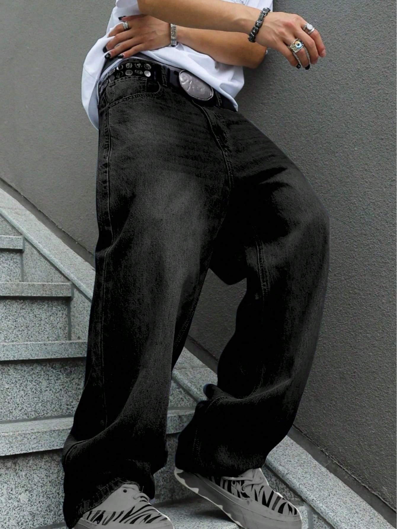 Men'S Straight-Leg Loose Jeans - огляд і ціна Men Formal Wear With Jeans