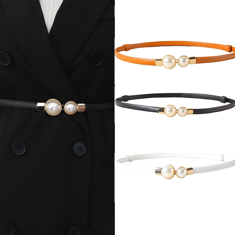 Elegant Vintage Pearl Waist Ch - огляд і ціна Formal Belt Leather Thin