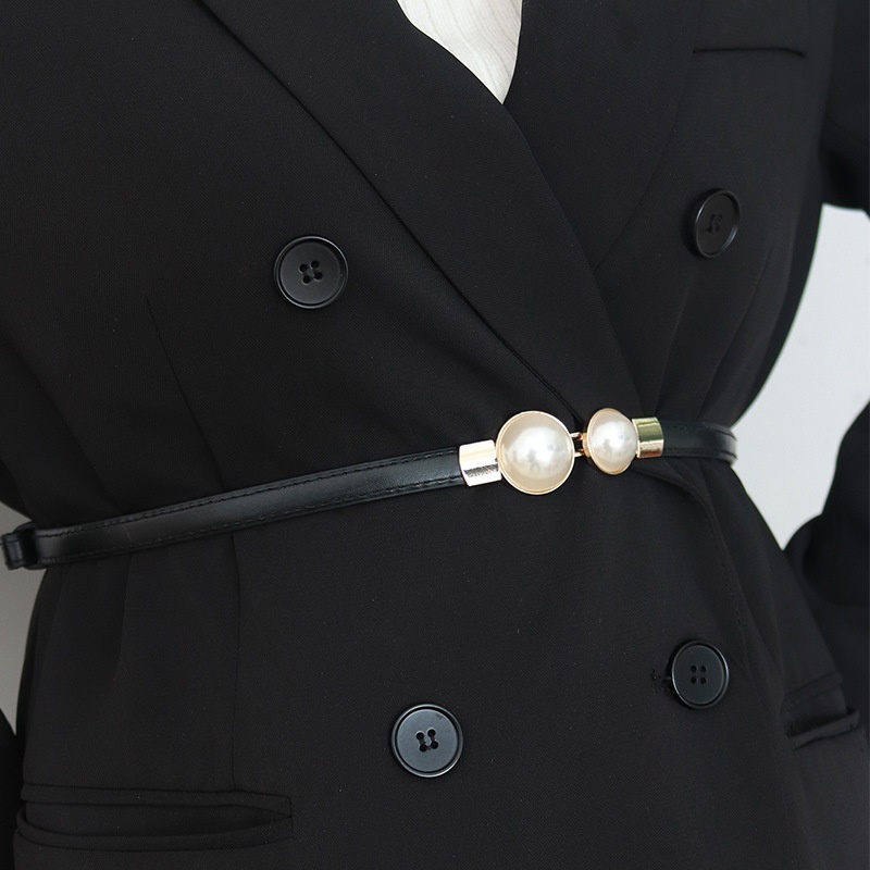 Elegant Vintage Pearl Waist Ch - огляд і ціна Formal Belt Leather Thin