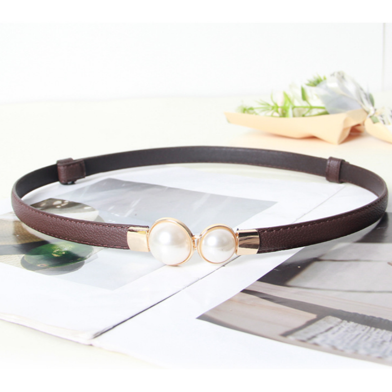 Elegant Vintage Pearl Waist Ch - огляд і ціна Formal Belt Leather Thin