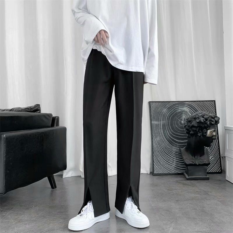 Spring/Summer Black Suit Pants - огляд і ціна Korean Men Formal Wear