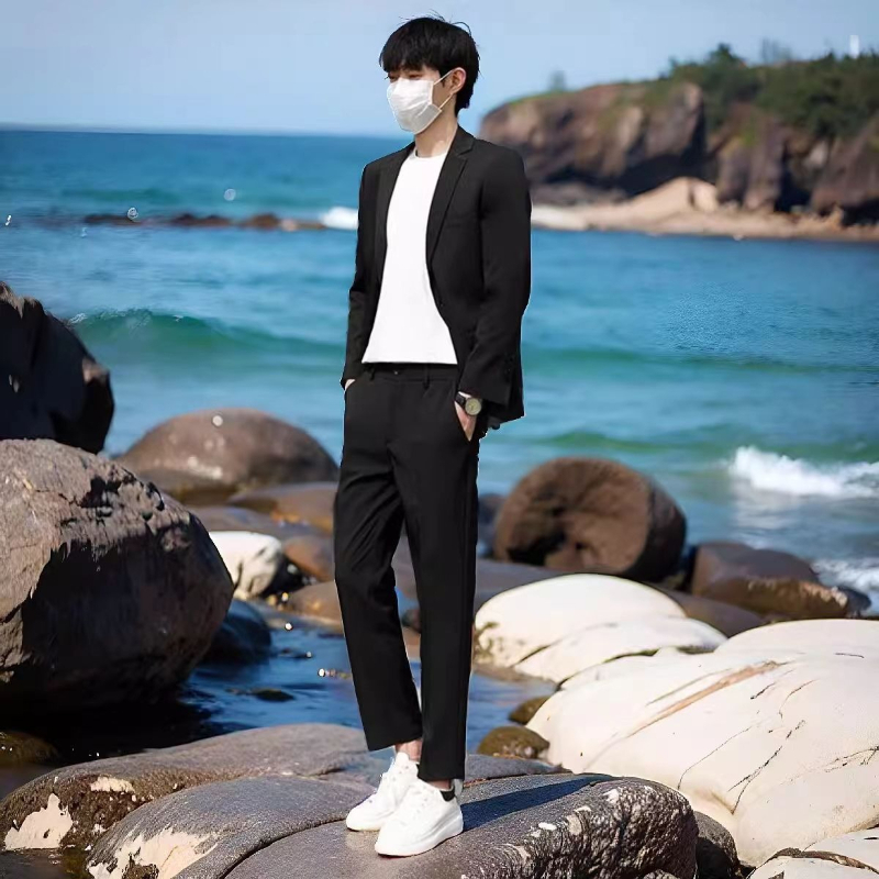 Men's Lightweight Summer Suit  - огляд і ціна Korean Men Formal Wear