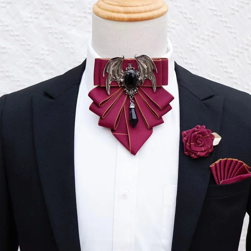 Men's Bow Tie Brooch Set Briti - огляд і ціна Korean Men Formal Wear