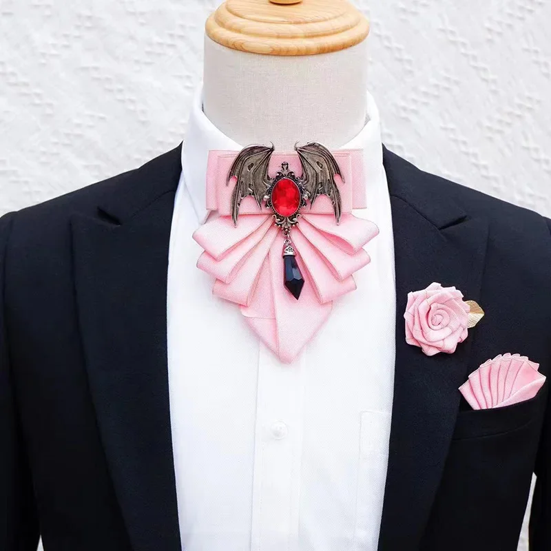 Men's Bow Tie Brooch Set Briti - огляд і ціна Korean Men Formal Wear