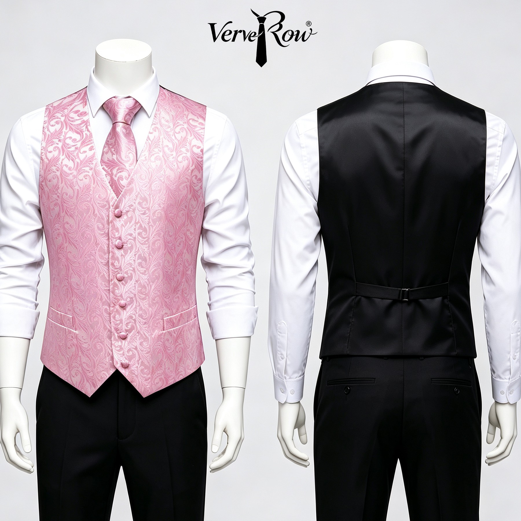 Men Pink Tie Handkerchief Thre - огляд і ціна Men Formal Wear Pink