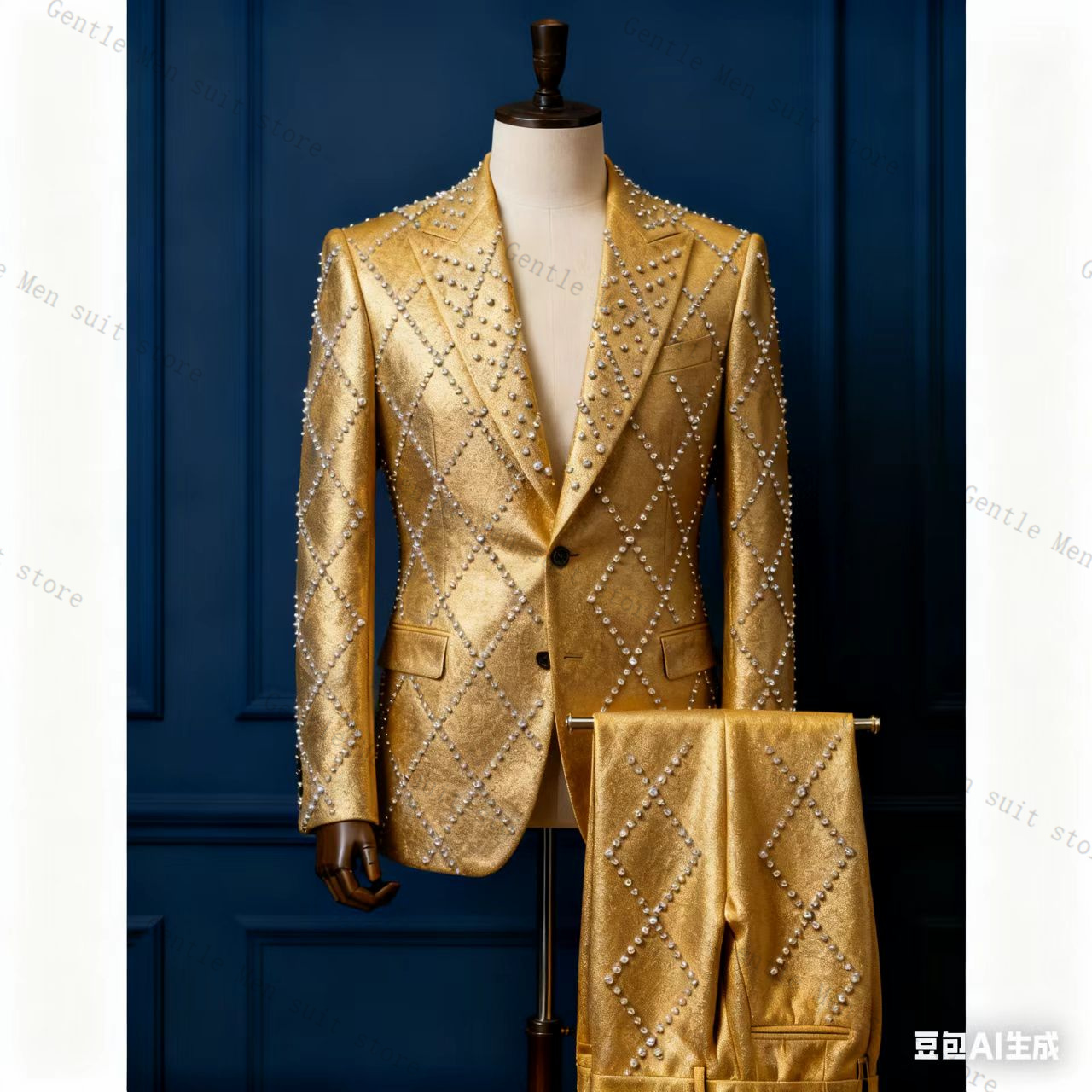 Pink Men Suit Set 2 Piece Ston - огляд і ціна Men Formal Wear Pink