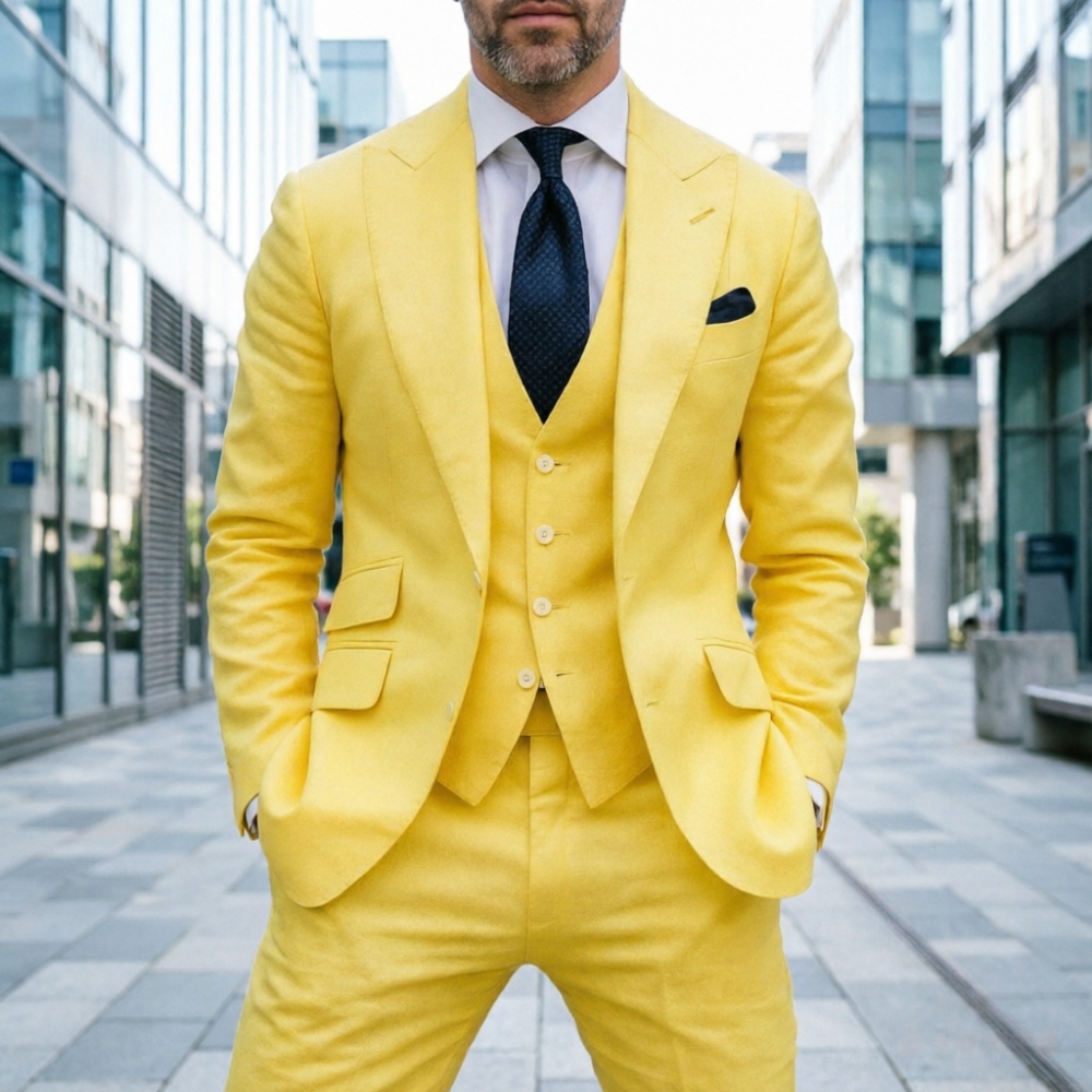 Sky Blue Linen Men Wedding Tux - огляд і ціна Men Formal Wear Summer