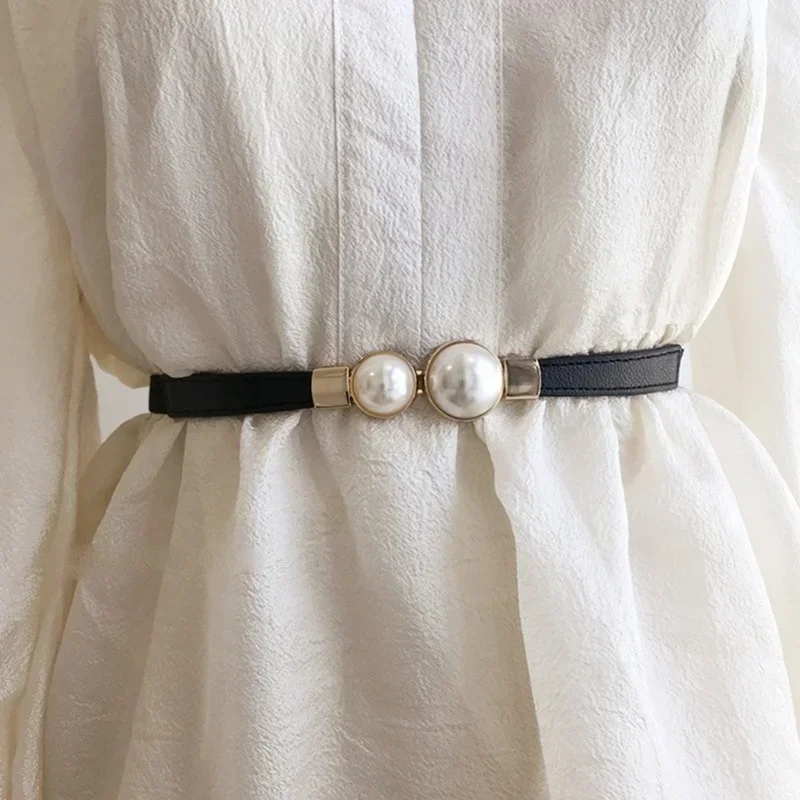 Women's Belt Creative Double P - огляд і ціна Formal Belt Leather Thin